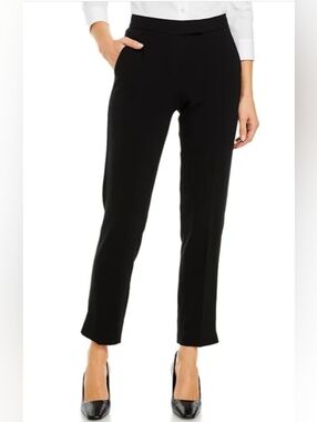Theory Women's Black 'Ibbey 2' Admiral Crepe Straight Pants - Size 8